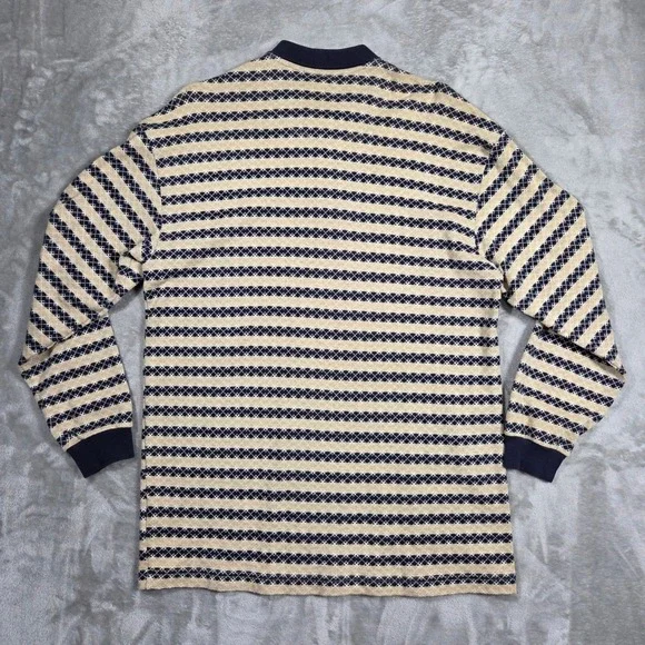 Vtg Pebble Beach Polo Shirt Men M Grandpa Knit Eclectic Preppy Baggy Grunge Punk - Picture 5 of 5